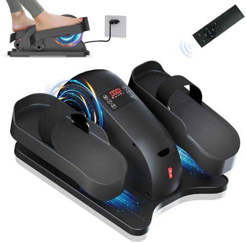 TODO Crosstrainer für Zuhause, Mini Elektrischer Ellipsentrainer mit Fernbedienung, Display, 12 Geschwindigkeiten, Pedal Exerciser, Motorisierter Beintrainer zur für Senioren und Erwachsene
