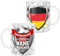 lepni.me Personalizzato Germania 11 oz. Tazza da Calcio con bandiera Tedesca Distintivo e il tuo Nome e Numero | Tazza da Gioco Sportiva in Ceramica per Caffè e Tè | Regalo per i Fan