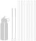Replacement Plastic Straws Reusable Drinking Starws Compatible with Hydro Flask Water Bottle18-64oz with 2 Straw Brushes, Non Toxic Clear Straws,Plastic Straws Reusable,Drinking Straws