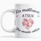 Paroles d'amour Cadeau ATSEM Noel Anniversaire mug La meilleure ATSEM du monde entier Idée cadeau Message unique pour Noël fêtes de fin d'année avec un coeur Tasse originale pour ma ATSEM