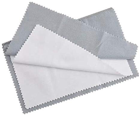 Grands chiffons de nettoyage en coton pour bijoux argentés, dorés, argenterie, pour garder les bijoux brillants
