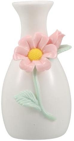 TINEASUR Keramik Blumenvase Für Wohnzimmer Und Büro Süße Und Ästhetische Keramikvase Moderne Vase Für Blumendekoration Und Arrangement
