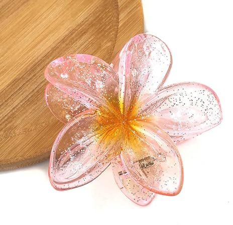Pinzas de pelo de flores transparentes con clip para el pelo, no deslizamiento, pinzas de mandíbula para niñas, pinzas para el pelo dulce, para mujer, accesorio para el cabello, horquilla para el