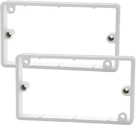 2 PCS 20mm Double Socket Spacer, White Socket Spacer, Light Switch Spacers, Easy Installation for Tiled or Panelled Surfaces