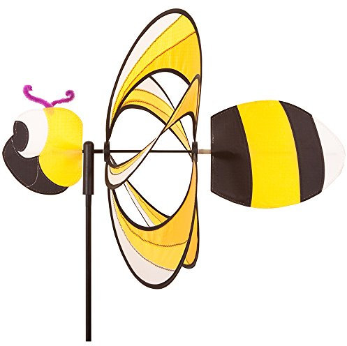 HQ Design Windspiration - Paradise Critter, UV-beständige und wetterfeste Windspiel Deko für Garten, Terrasse und Balkon - Windrad inkl. Standstab (Bumblebee)