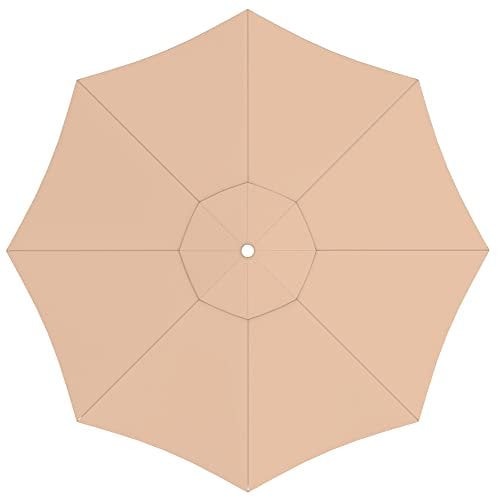 paramondo Sonnenschirm Bespannung für interpara Mittelmastschirm Rund Ø 350 cm, mit Schirmbelüftung, Waschbar, Creme