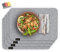 Luxflair Edle Filz Platzmatten für 4 Personen in Graumeliert XXL Tischset 30x45cm, waschbar. Moderne Designer Tischmatten, Tischunterlagen-Set