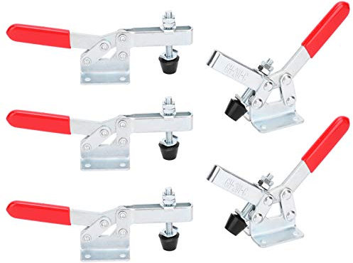5Pcs Galvanized Quick Clamp GH‑201‑C for Vehicle Manufacturing Welding Processing Tools