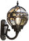 Mengjay Vintage Außenlampe Rustikale Wandlampe, Wasserdicht IP23 Aluminiumguss und Glas Aussenleuchte, Retro 220V E27 Landhaus Gartenlampe, Hauseingang Terrassen Balkon Flur Außen-Wandleuchte (Black)