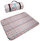 J26 Bohemian Picknick Decke 200x200 cm Mandala mit Gurt mit wasserdichter Alu Unterseite Outdoor Stranddecke Campingdecke (Motiv A)