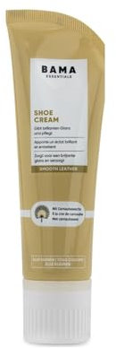 Bama Crème pour chaussures neutre à la cire de carnauba - Cirage nourrissant pour cuir lisse, cuir grainé et matières textiles - Sans solvant avec applicateur éponge - Marron foncé, 75 ml