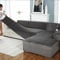 LJQAIZYL Sofa Schonbezug U Form Ecksofa Couch Bezug,Dickere Samt Sofabezug L Form Links Rechts,2er Set Chaiselongue Sofa überzug für Wohnzimmer, Sofa Überwürfe für Hunde Haustiere,GrayA-2seats+3seats