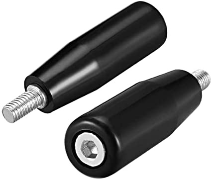 TA-VIGOR M6 x 50 mm Außengewinde, drehbarer Handradknauf, 2 Stück Gewinde-Schraubknopf mit Kunststoff-Bakelit-Drehgriff für Industrie-Drehmaschine Fräsmaschine