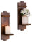 Walasis Wall Candle Holders Set of 2: Wooden Candle Sconces Vingtage Wall Art Decor (Vintage Brown)