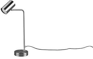 lightling modern Tischleuchte Julie, nickel matt Metall, Esszimmer Schlafzimmer Wohnzimmer, 1 x GU10 max. 5W, Höhe 45 cm, Tiefe 25 cm