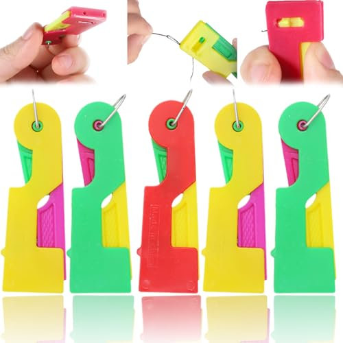 Nadeleinfädler, Alluring Einfädelhilfe für Nähnadeln Nähmaschinen Zubehör, Kunststoff Nähnadeln Einfädler, Automatischer Einfädler Nadel Threading Tool für Handnähen und Nähmaschinen (6-5PCS)