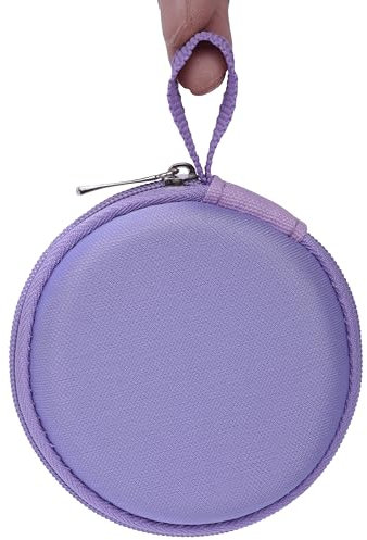 Ginsco Tragbare Hartschalen-Schutzhülle für Apple EarPods Kopfhörer, USB-C Wired Ohrstöpsel/Samsung Galaxy Wired Earbuds/JBL Endurance Run 2, Reiseetui für Kopfhörer und Ohrstöpsel, Violett