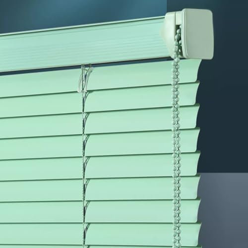 Verstellbare Aluminium-Jalousien, 25 mm, wasserdicht, grün, horizontale Fensterläden für Zuhause und Büro, Größe 50 cm x 220 cm, lichtblockierende Vorhänge, moderne Innendekoration