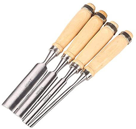 Half-Round Chisel Woodworking Chisel Carved Woodworking Cutter Tool Set Half-Circle Inner Cutter Set of 4, Wood