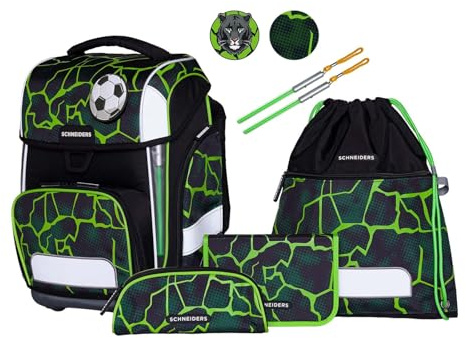 Schneiders Schulranzen Ergolite Set 9-teilig Crash schwarz