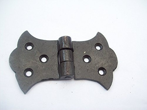 Ironmongery World Decorative Butterfly Cast Iron Butt Cabinet Cupboard Door Hinges Counter Flap in 3 Finishes - Black