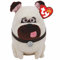 Carletto Ty 41164 Mel Pug Dog The Secret Life of Pets Plüsch, Weiß/Schwarz
