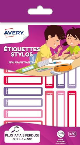 Avery Etiketten für Stifte, 30 Stück Rose/rouge/violet
