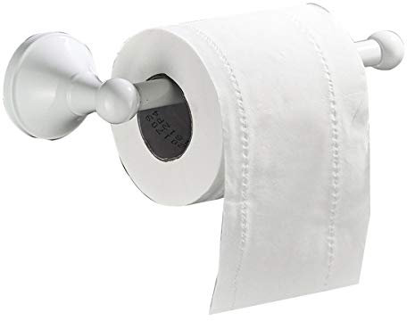 Flybath Toilet Roll Holder Without Cover Brass Bathroom Paper Tissue Bar Wall Mounted, 20 cm / 7.87 inches, White