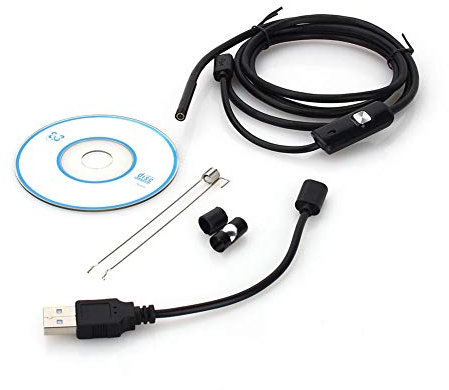 USB Android Endoskop, 5,5mm Wasserdicht Inspektionskamera Boroskop Foto-Inspektion mit 6 LEDs für Android-Telefon (mit OTG-Funktion) und PC (Windows 2000/XP/Vista/7) (1,5 Meter)