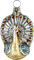 Marolin Glasornament Kleiner Pfau, patiniert