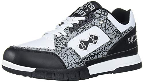 British Knights Homme Metros Basket, Ciment Noir et Blanc, 45 EU