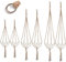 Makramee Pflanzenhänger Halter 6 Packungen Indoor Outdoor Hängekorb Seil Blumentopf Halter Jute-Seil Pflanzen Aufhänger Garten Haus Dekoration