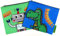 Bolsa merienda Infantil - Porta Bocadillos y Sandwich - Envoltorio Térmico de Tela, ecológico, Reutilizable, sin BPA (Dinosaurio y Robot)