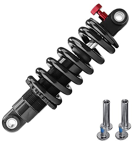 lkpqdwqz Mountainbike MTB Stoßdämpfer 125mm 150mm 165mm 190mm, Fahrrad Dämpfer Hydraulische 2-System Einstellungen Zugstufe/Vorspannung Feder