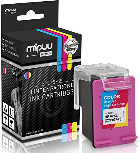 Mipuu Tinte kompatibel für HP 62XL C2P07AE Color für HP Envy 5540 5542 5543 5544 5545 5640 5660 7640 7645 OfficeJet 200 5740 5742 5744 5746 8040 8045
