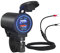 Shkalacar Cargador USB Dual para Moto, Puerto Dual Impermeable QC3.0 Adaptador USB de Carga Rápida con luz Azul para Motocicleta, Automóvil, Barco, ATV, Autobuses