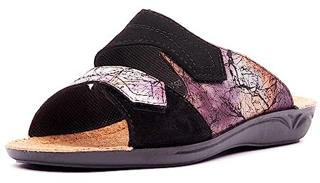 Nordan Sandali Donna Infradito Femminili e Raffinati in Pelle Naturale, Design Anatomico e Confort Garantito 1007(violett 1501, 39)