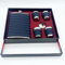 EUROXANTY Set de flasque et accessoires,Flasque en aluminium avec 4 verres,Licorera avec Entonnoir,Flasque pour spiritueux avec entonnoir,Flasque métallique,Bleu
