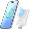 Podoru for Magsafe Powerbank iPhone 10000mAh, Magnetische powerbank mit Typ-C Kabel LED Display PD 22.5W powerbank mag-Safe Schnellladen für iPhone 16/15/14/13/12/Mini/Pro/Pro Max Weiß