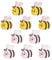 WEWAYSMILE 10pcs Silicone Round Beads Making Kit, Silicone Beads Bulk, Round Silicone Beads, for Jewelry Crafts Necklace Garland Bracelet (Bee)