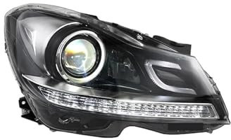 Auto Design LED Strahler kompatibel Benz C-Klasse W204 2011-2014 C180 C200 C260 DRL Blinker Frontlicht Lampen + Bi-Xenon Projektor