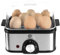 SUPERLEX Stainless Steel Egg Boiler 2-in-1 Electric Steamer, with Time Setting for Hardness Adjustment, 60-MinTimer, Auto Shut-Off for Overheat Protection (1-Tier Egg Boiler)