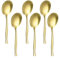 Teyyvn Set of 8 Stainless Steel Buffet Serving Spoon, Large Serving Spoon, Gold