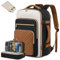 LOVEVOOK Sac à Dos Femme Étanche Sac Voyage Cabine Avion Bagages Valise Easyjet Ryanair 45x36x20, Sac à Dos Pour Ordinateur Portable, Sac Porté Dos Backpack pour Travail École Loisir, Brun
