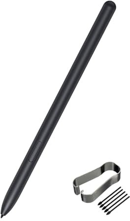 Galaxy Tab S7 FE S Pen, lápiz capacitivo para Samsung Galaxy Tab S7, Tab S7 FE SM-T730, SM-T733, SM-T736B Stylus S Pen con puntas de repuesto (sin Bluetooth) (negro)