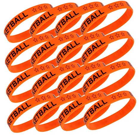 WOONEKY 50 Stück bedrucktes Basketballarmband armband zubehör basketball zubehör motivierende Armbänder Charm-Armbänder Armbänder für Männer Kinderarmbänder einfache Handgelenkbänder
