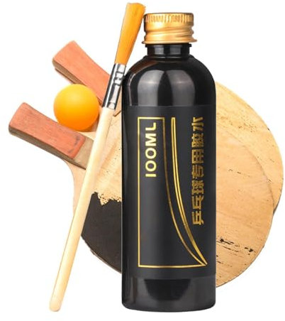 Moreeulsi 100ml Kit De Colle pour Raquette De Tennis De Table, Colle Pingpong avec Brosse Spéciale, Nettoyant pour Raquettes De Tennis De Table, Kit De Colle pour Raquette De -Pong