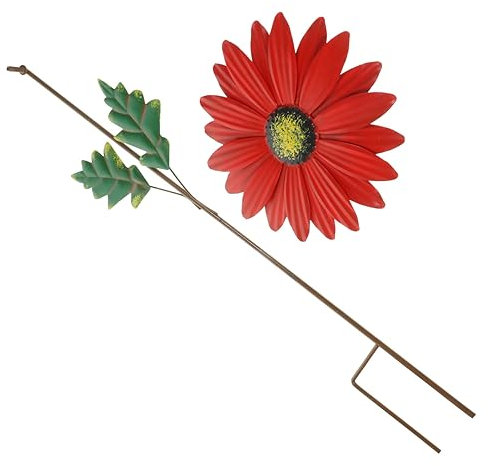 PAMINGONO Metallblumen Deko Gartenstecker Für Außenbereich Blumenpfahl Aus Metall Für Garten Terrasse Rasen Weg Gehweg