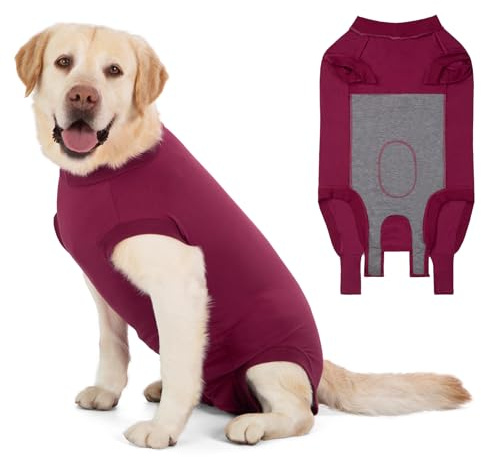 Cyponpy Body Chien Post Operatoire Femelle Male Combinaison Chien Sterilisation Castration Body Medical pour Chienne Anti Lechage après Opération t Shirt Post Operatoire Alternative Collerette Chiens