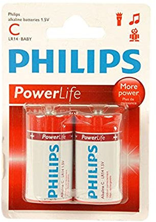 Philips 8712581644727 Baby Power Life LR14 C Batterie (Alkalin, 2 pezzi)